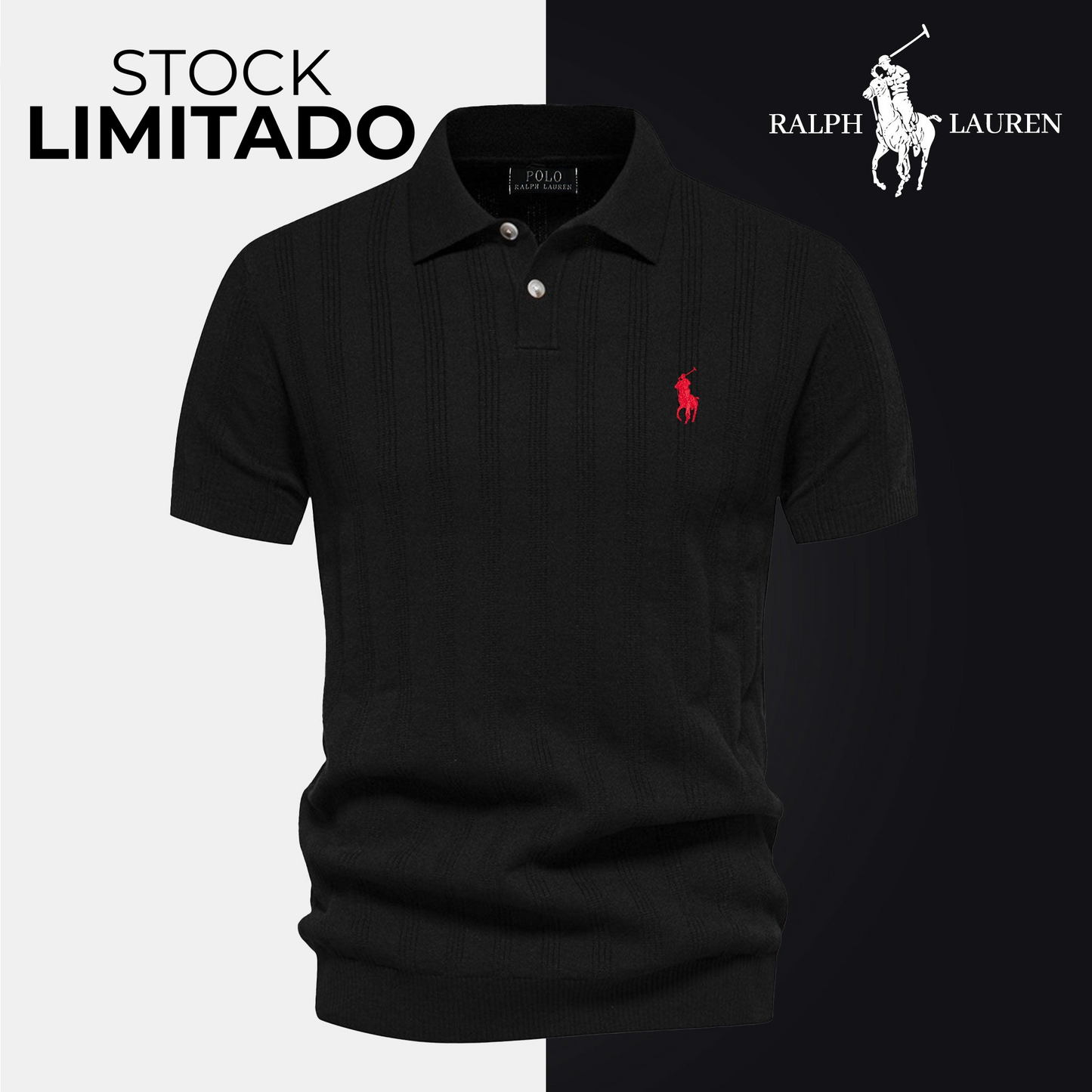 Polo testurizzata da uomo RL - Scorta limitata