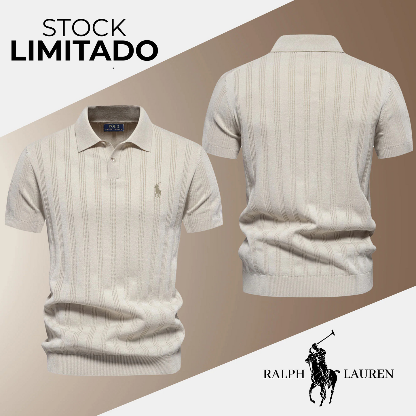 Polo testurizzata da uomo RL - Scorta limitata