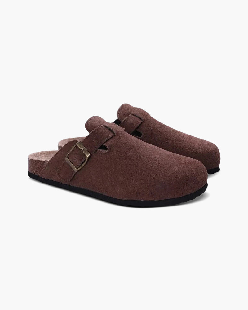 Zoccoli in pelle scamosciata Old Money